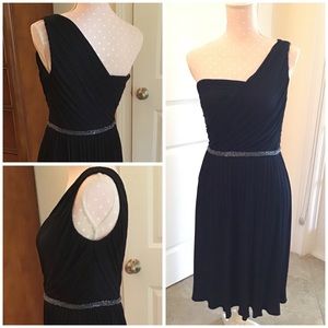 Maggie London Navy Blue Cocktail Dress.